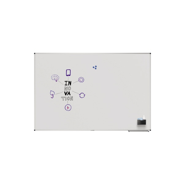 8713797105156 - Whiteboard UNITE magnetisch Markerablage B 1800 x T 126 x H 1200 mm lackierter Stahl weiß