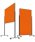 Des.-Moderationstafel VarioPin,orange Im Hoch + Querformat nutzbar