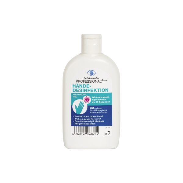 4260592068284 - Dr Schumacher PROFESSIONAL@home ASPETOMAN® med Händedesinfektion Hygienisches Händedesinfektionsmittel mit guter Hautverträglichkeit 100 ml - Kittelflasche 4260592068284 - Dr Schumacher PROFESSIONAL@home ASPETOMAN® med Händedesinfektion Hygienisches Händedesinfektionsmittel mit guter Hautverträglichkeit 100 ml - Kittelflasche