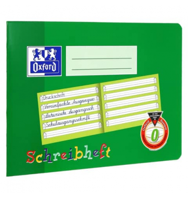 Schreiblernheft 100050100, Lineatur 0 / Schreiblern-Lineatur / keine, A5 quer, 90g, gr&uuml;n, 16 Blatt / 32 Seiten