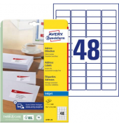 J4791-25 Adress Etiketten 45,7 x 21,2 mm weiß