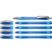 AKTION: 4 Kugelschreiber Slider Memo XB blau Schreibfarbe blau + GRATIS Kugelschreiber Slider Rave blau
