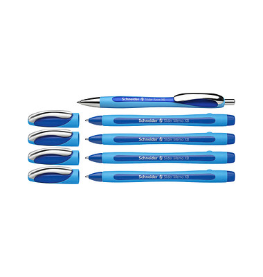 Kugelschreiber Slider Memo XB blau Schreibfarbe blau + GRATIS Kugelschreiber Slider Rave blau