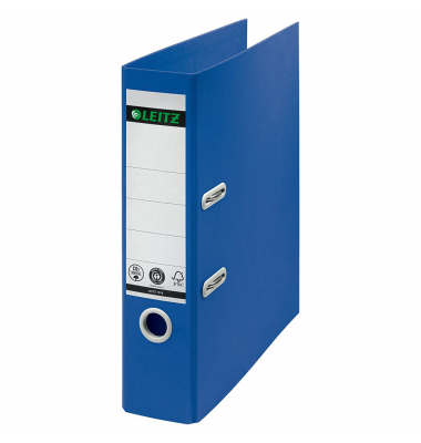 Ordner Recycle 1018-00-35, A4 80mm breit Karton vollfarbig blau