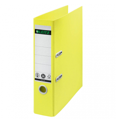 Ordner Recycle 1018-00-15, A4 80mm breit Karton vollfarbig gelb