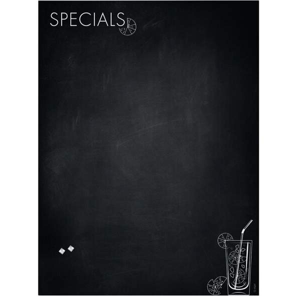 4004360794742 - GL276 Glas Magnettafel Artverum 90x120 schwarz weiß Magnetboard Glasboard GL276-A - Sigel