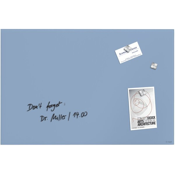 4004360794827 - Glas-Magnettafel Artverumpastellblau inkl3 SuperDymMagnete+Befestigungs- 4004360794827 Sigel