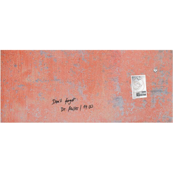 4004360795671 - GL299 Glas Magnettafel Artverum Red Wall 130x55 koralle Magnetboard Tafel GL299-A - Sigel