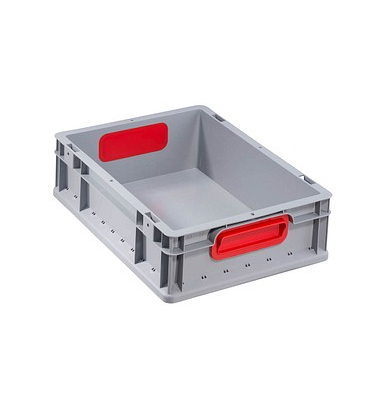 Aufbewahrungsbox ProfiPlus 456700, 11,1 Liter, für A4, außen 400x300x120mm, Kunststoff grau/rot