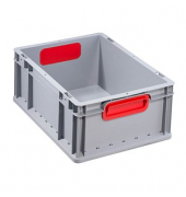 Aufbewahrungsbox ProfiPlus 456705, 16 Liter, für A4, außen 400x300x170mm, Kunststoff grau/rot