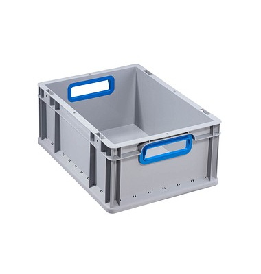 Aufbewahrungsbox ProfiPlus 456725, 16 Liter, für A4, außen 400x300x170mm, Kunststoff grau/blau