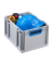 Aufbewahrungsbox ProfiPlus 456730, 20,8 Liter, für A4, außen 400x300x220mm, Kunststoff grau/blau