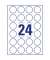 Etiketten Eazycare Sign L3415-100, weiß Ø 40mm, rund, 