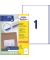 Etiketten ultragrip 3418, weiß 200x297mm, rechteckig, 