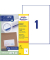 Etiketten ultragrip 3478, weiß 210x297mm, rechteckig, 