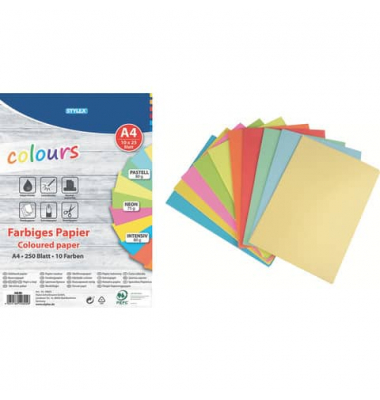 Kopierpapier Toppoint Colours 40825 farbig sortiert A4 75g / 80g 