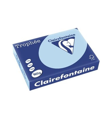 Kopierpapier Trophee 1106C eisblau pastell A4 160g 