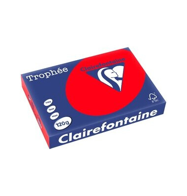 Kopierpapier Trophee 1227C A4 120g rot intensiv 