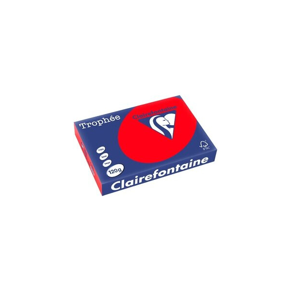Clairefontaine Kopierpapier Trophee 1227C korallenrot intensiv A4 120g 3329680122701 Clairefontaine