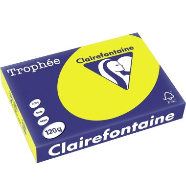 Kopierpapier Trophee 1292C A4 120g gelb intensiv 