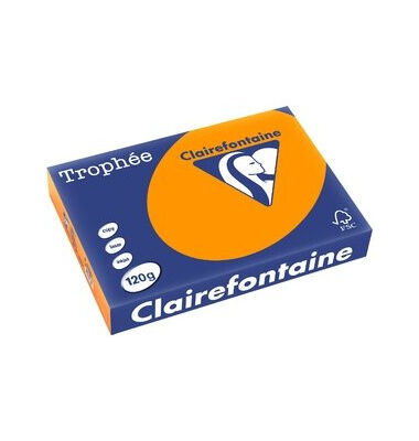 Kopierpapier Trophee 1763C A4 120g orange intensiv 