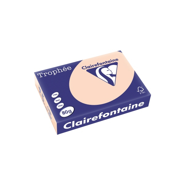 Clairefontaine Kopierpapier Trophee 1769C lachs pastell A4 80g 3329680176902 Clairefontaine 500 Blatt