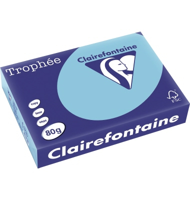 Kopierpapier Trophee 1774C A4 80g hell blau pastell Azul Forte