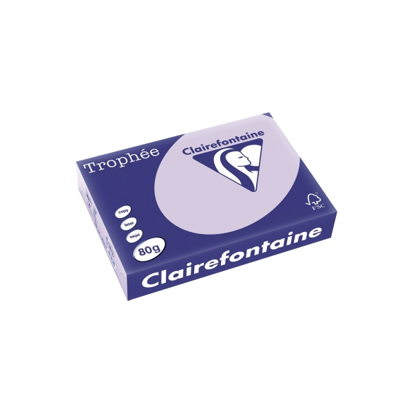Clairefontaine Kopierpapier Trophee 1872C lila pastell A4 80g 3329680187205 Clairefontaine 500 Blatt