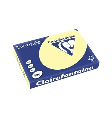 Kopierpapier Trophee 1884C kanariengelb pastell A3 80g 