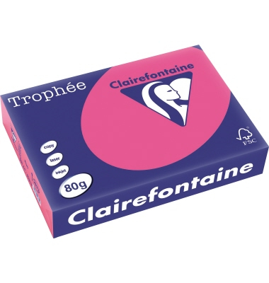 Kopierpapier Trophee 2973C A4 80g pink neon 