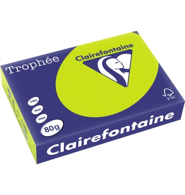 Kopierpapier Trophee 2975PC gr&uuml;n neon A4 80g