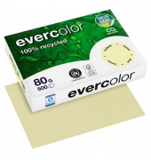 Recyclingpapier evercolor 40005C hellgelb pastell A4 80g 