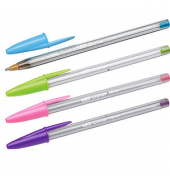 Kugelschreiber Cristal Fun transparent Schreibfarbe farbsortiert