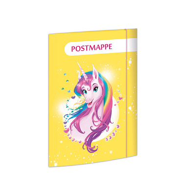 Postmappe 46334, A4 mehrfarbig Karton 350g, f&uuml;r ca. 220 Blatt  (80 g/m&sup2;), mit 3 Einschlagklappen