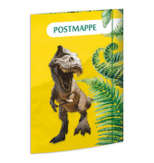 Postmappe 46335, A4 Postmappe Tyrannosaurus Karton 350g, mit 3 Einschlagklappen