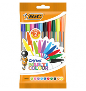 Kugelschreiber CRISTAL MULTICO transparent Schreibfarbe farbsortiert