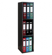 Aktenregal Offas schwarz 34,0 x 29,0 x 107,0 cm