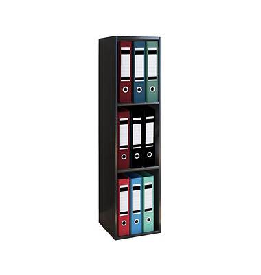 Aktenregal Offas schwarz 34,0 x 29,0 x 107,0 cm