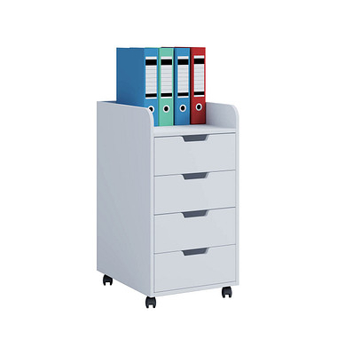 Konal Maxi Rollcontainer weiß 4 Auszüge 40,0 x 50,0 x 74,0 cm