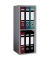 Aktenregal Offas grau 34,0 x 30,0 x 72,0 cm