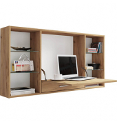 Wandschreibtisch Teala 917042, 60cm (H), 120x20cm (BxT), quadratisch, eiche / eiche