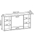 Wandschreibtisch Teala 917042, 60cm (H), 120x20cm (BxT), quadratisch, eiche / eiche