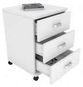 Tobila Rollcontainer weiß 3 Auszüge 45,0 x 44,0 x 58,0 cm
