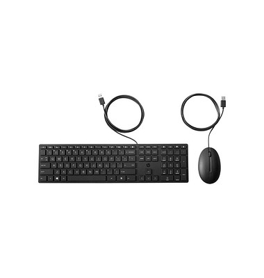 Wired 320MK Tastatur-Maus-Set kabelgebunden schwarz