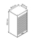 Aktos L Rollladenschrank grau 1 Fachboden 50,0 x 40,0 x 93,0 cm