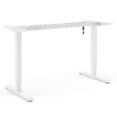 Steelforce Pro 300 Slim elektrisch höhenverstellbares Schreibtischgestell weiß ohne Tischplatte T-Fuß-Gestell weiß 101