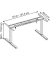 Schreibtischgestell Steelforce Pro 300 Slim, elektrisch höhenverstellbar, 69-118cm (H), 101-151x60cm (BxT), T-Fuß-Gestell, weiß