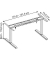 Schreibtischgestell Steelforce Pro 300, elektrisch höhenverstellbar, 69-118cm (H), 101-151x75cm (BxT), T-Fuß-Gestell, weiß