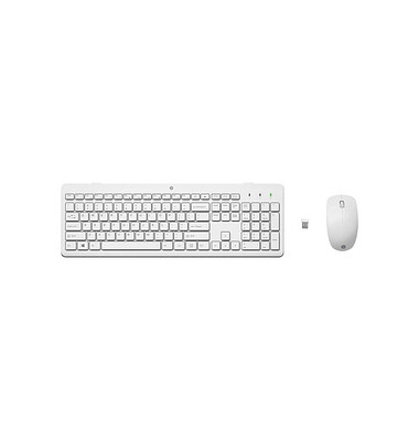 230 Tastatur-Maus-Set kabellos weiß
