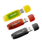 USB-Sticks Rainbow Line rot, gelb, schwarz 32 GB